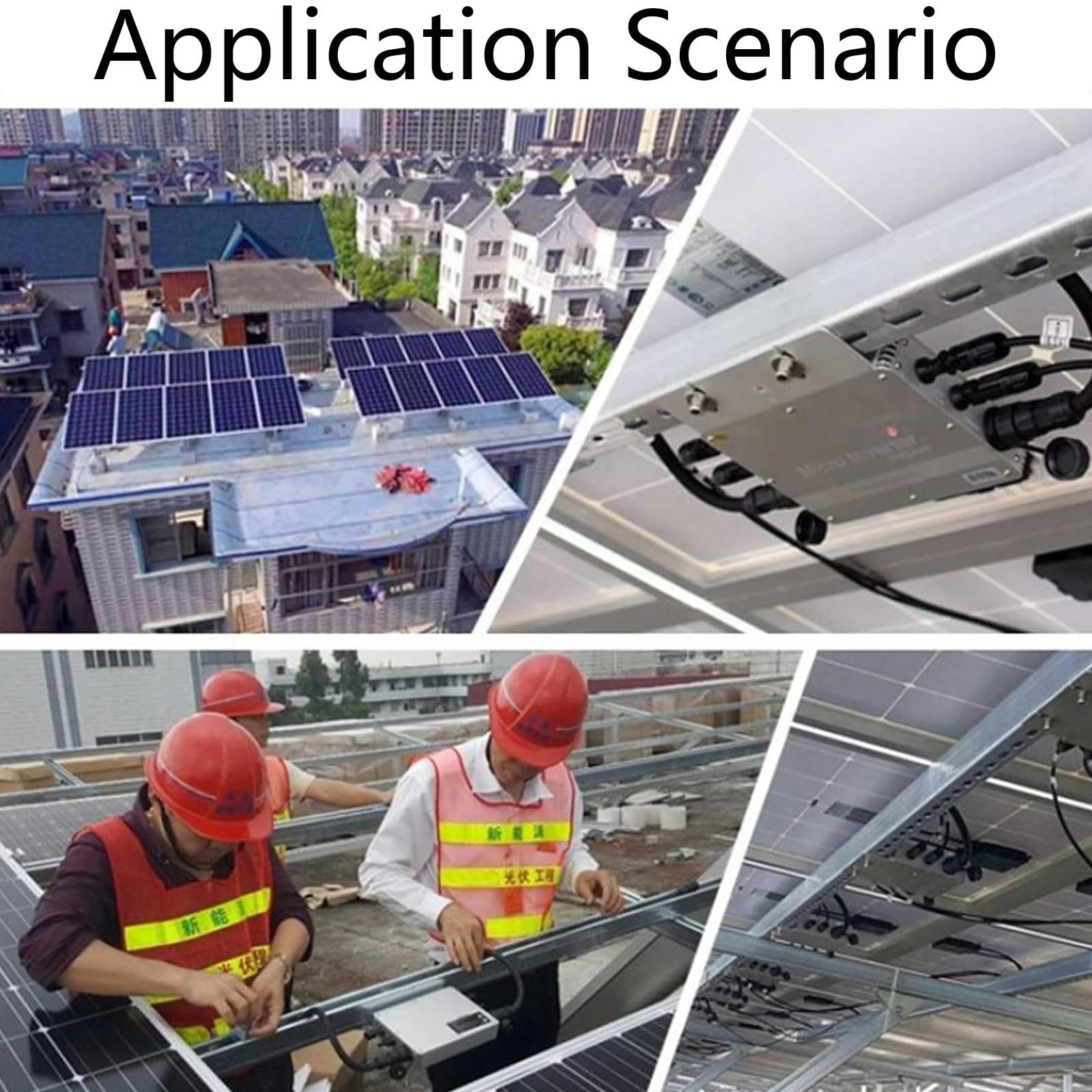 Micro Inverter da 1600 W, Micro Inverter Solare a Rete, Ingresso Fotovoltaico CC 22-60 V, Uscita CA 120/230 V, per Pannello Solare, Inverter di Potenza IP65,PackageA
