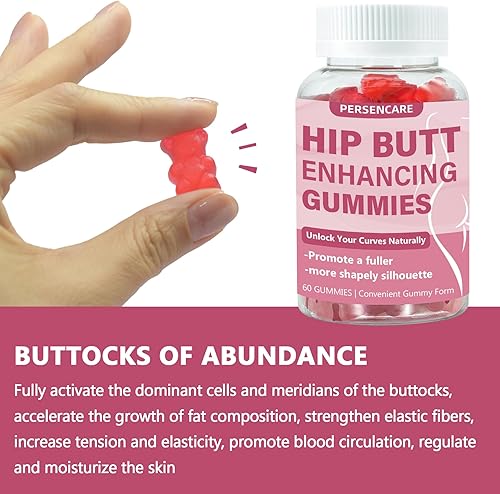 Miniatura 7 de 60 gomitas para mejorar los glúteos de la cadera, BBL Booty Gummies Boost Women Natural Curves Natural, Culo más grande de crecimiento rápido, para
