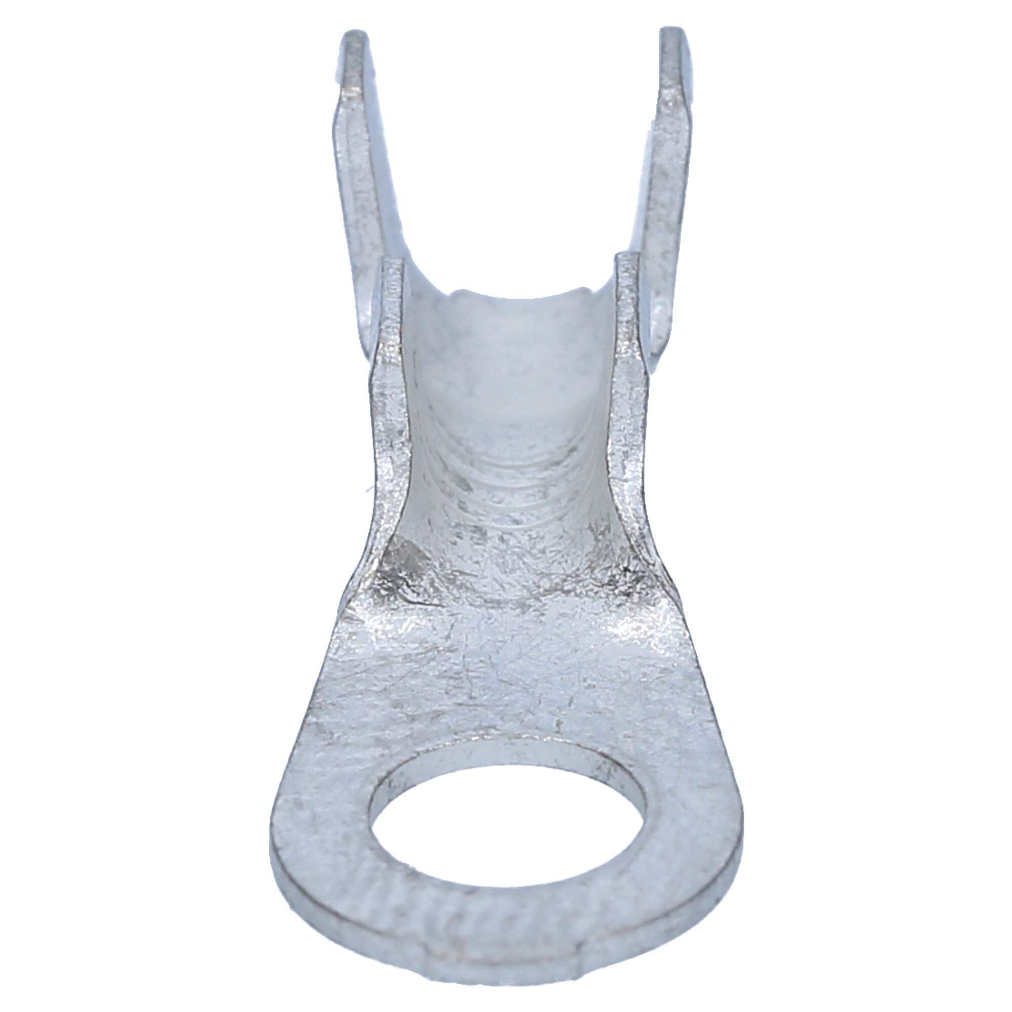 KKS 100 Piezas Terminales de Cable de Anillo M5 de 4-6 mm² de Latón | Terminal de cable sin aislamiento según DIN 46225, acabado estañado para crimpado simultáneo de conductor y aislante