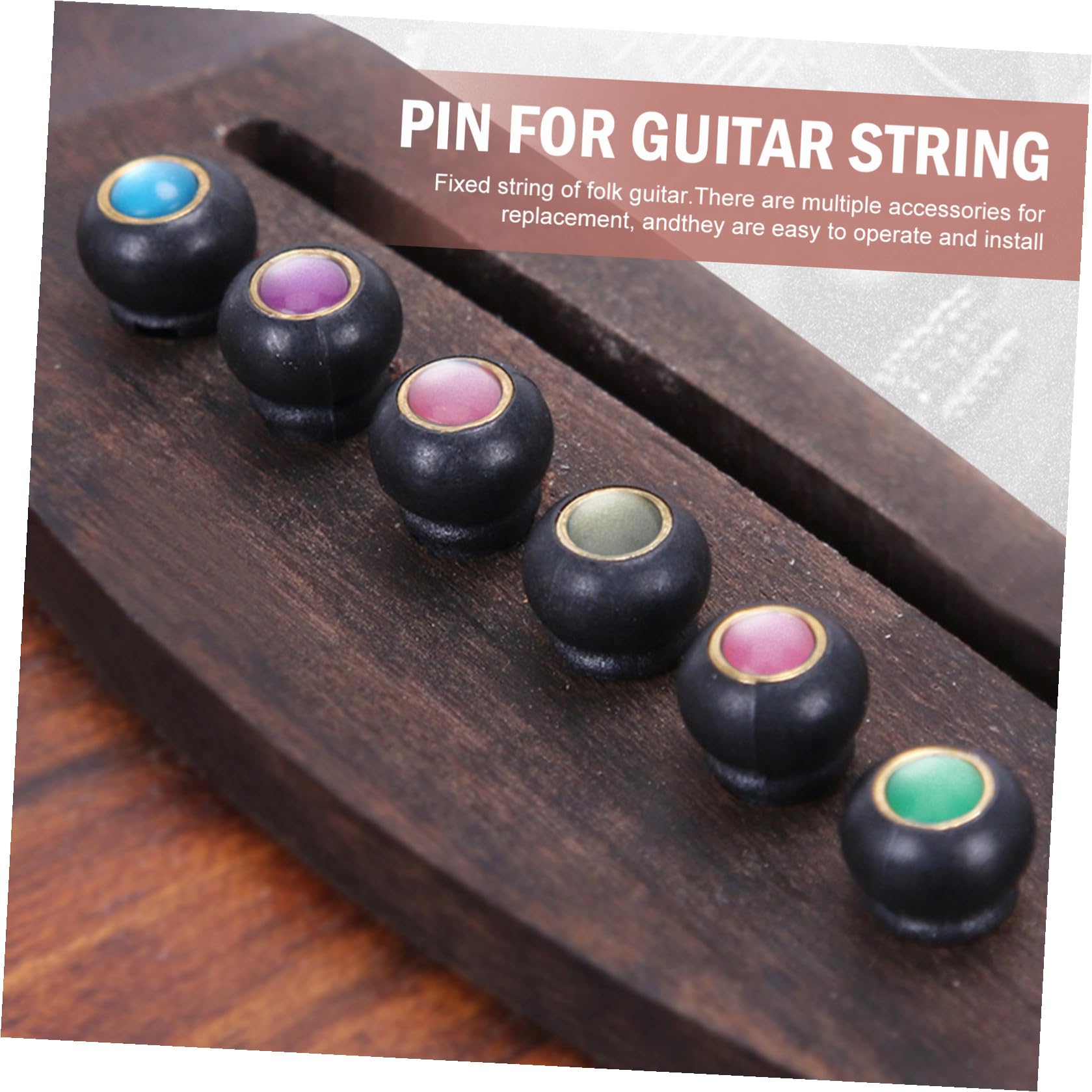 TOYANDONA 30pezzi Piroli Per Chitarra Folk Acciaio Da Accessorio Per Strumenti Musicali Pegs Per Corde Di Alta Qualità Per Chitarre Acustiche e Folk Facili Da Installare e Resilienti