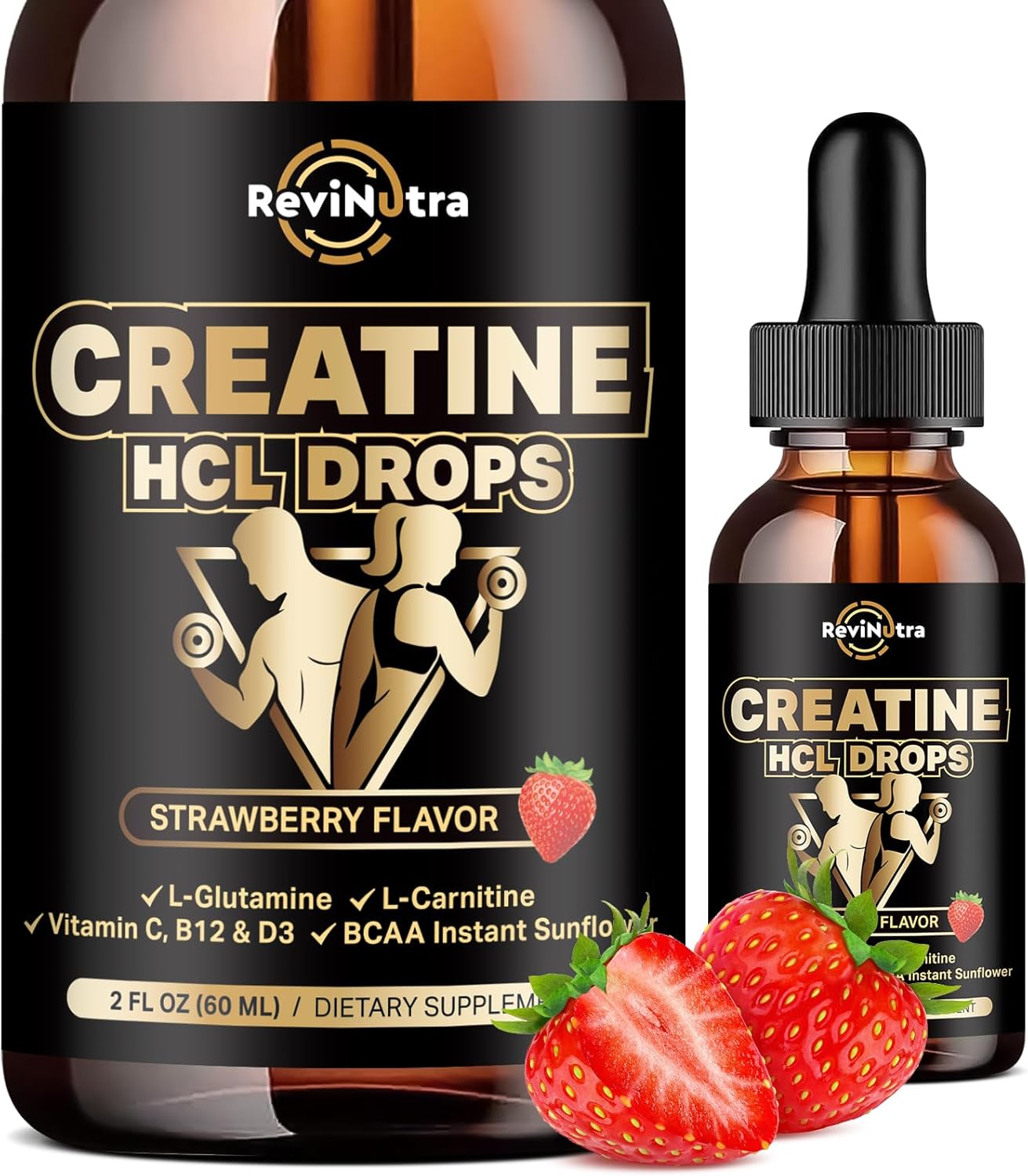 Creatine HCL Liquid Drops for Men &...