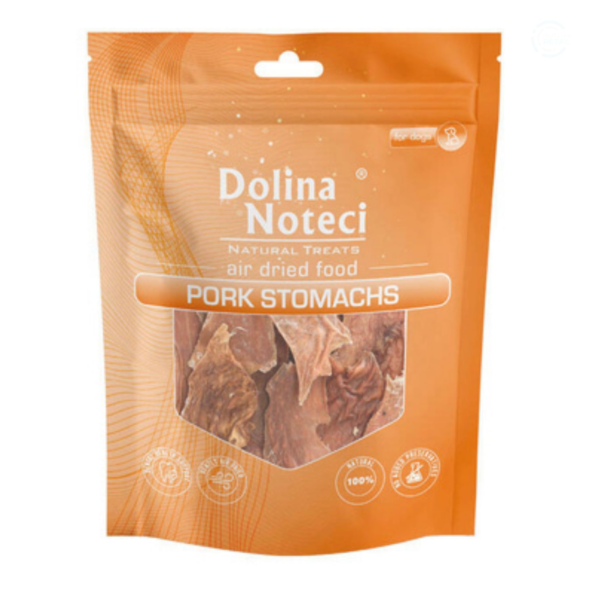 Dolina Noteci Premium Pork Stomachs for Dogs 100g - 100% Natural Protein-Rich Dog Treats, Premium Grain-Free Digestive Support, Collagen-Packed Chewy Rewards for All Breeds & Ages