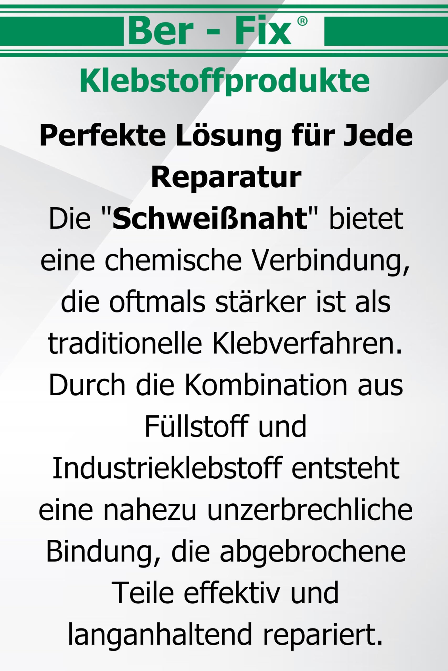 Ber-Fix Juego de relleno M – Adhesivo de soldadura de Berlín de 2 x 20 g pegamento industrial y 2 x 30 g granulado blanco, 1 x 30 g negro 2 k pegamento extra fuerte metal plástico PVC ABS PLA + 6