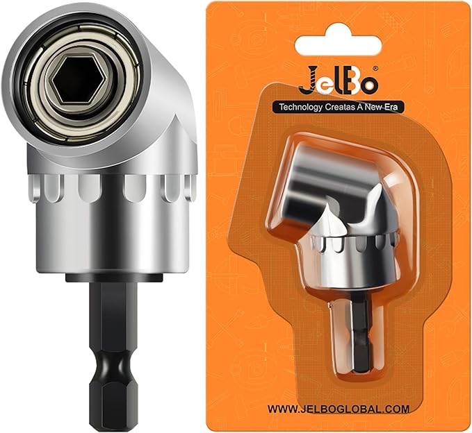 105° Right Angle Drill Adapter JelBo 1/4" Hex Shank Right Angle