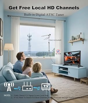 19 Inch LED Widescreen TV with Digital ATSC Tuners HDMI/VGA/RCA/USB, 19 Inch Flat Screen TV w/Built in Dual Speakers for Kitchen and RV Camper(No Smart Telesivion)