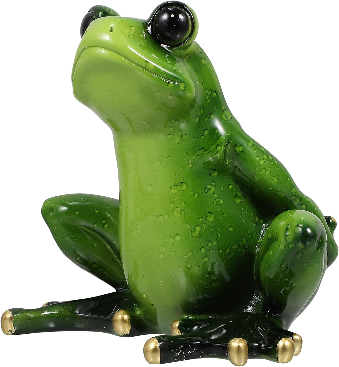 Resin Wine Bottle Rack Frog Shape Decorative Tabletop Wine Storage Shelf Green Resin Craft Creative Animal Design for Home Kitchen Bar Display