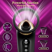 Vista 4 de Juguetes sexuales de rosa para mujer - Vibrador de succión de 5 en 1, juguete sexual de rosa, 3 succiones, 9 lamidos de lengua y vibración, juguetes