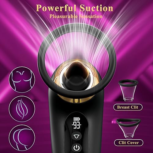 Miniatura 4 de Juguetes sexuales de rosa para mujer - Vibrador de succión de 5 en 1, juguete sexual de rosa, 3 succiones, 9 lamidos de lengua y vibración, juguetes