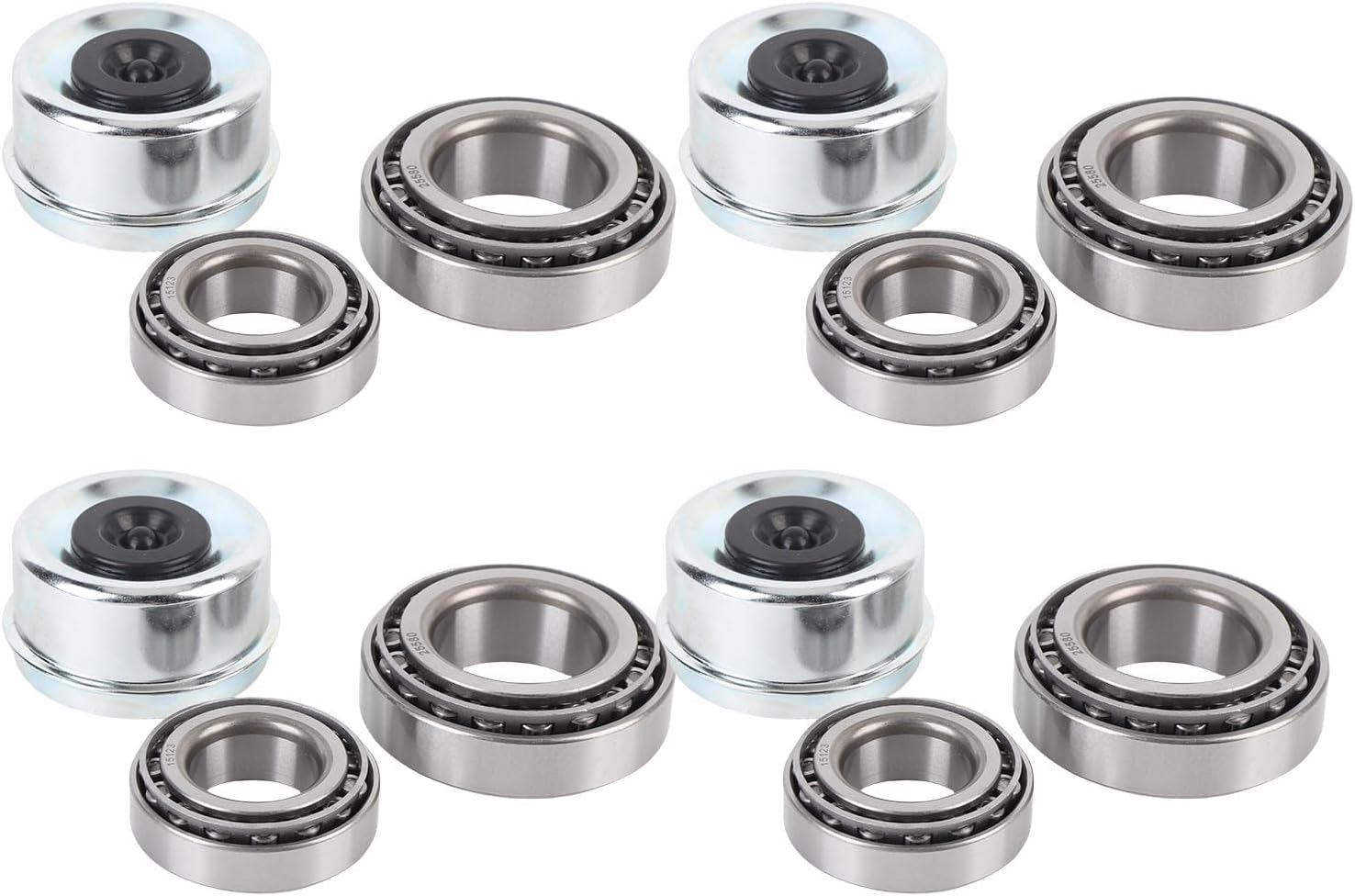 Trailer Wheel Hub Kit Heavy Duty Cr Steel Alloy Bearing and Seal Cotter Pin Kit for 5200 6000lb Axles Marine Trailer Wheel Hub Bearings Replacement