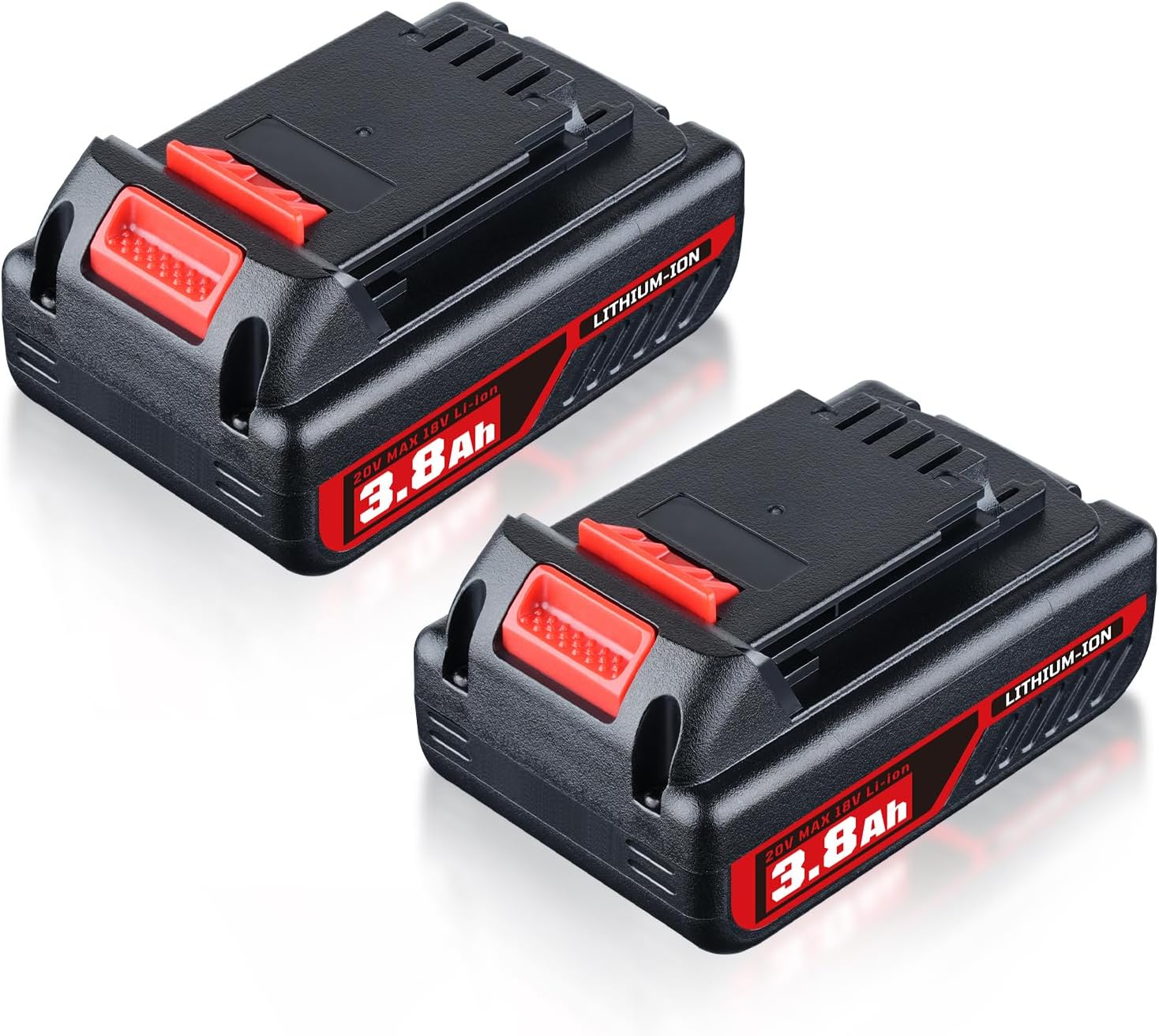 2Packs 3800mAh LBXR20 20V Batery Lithium Replacement for Black and Decker Batery 20V Max Compatible with Black and Decker 20V Lithium Battery LB20 LBX20 LBX4020 and LCC221 LST201 Cordless Power Tools