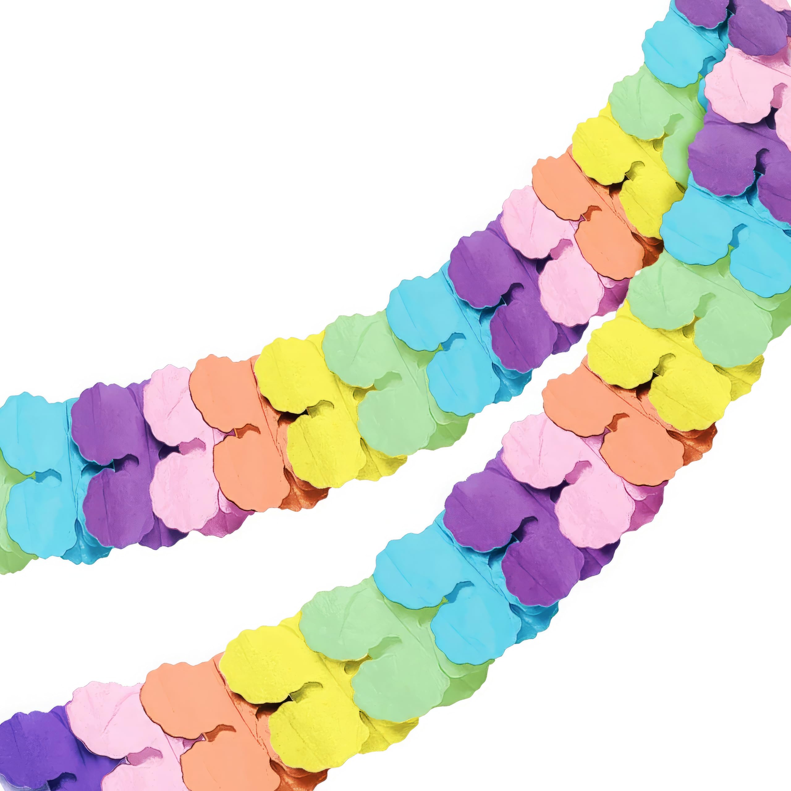 Entzückende mehrfarbige Papiergirlande, Pastellfarben, 3,6 m (1 Stück) – lebendige, hochwertige und Wiederverwendbare Dekoration – ideal für Partys und Veranstaltungen