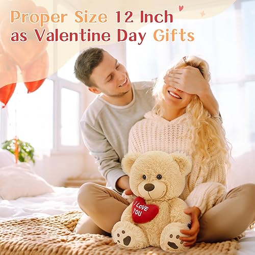 Miniatura 58 de Oso de peluche gigante de 52 pulgadas, animal de peluche grande con corazón, oso de peluche marrón grande para niños, regalo de San Valentín