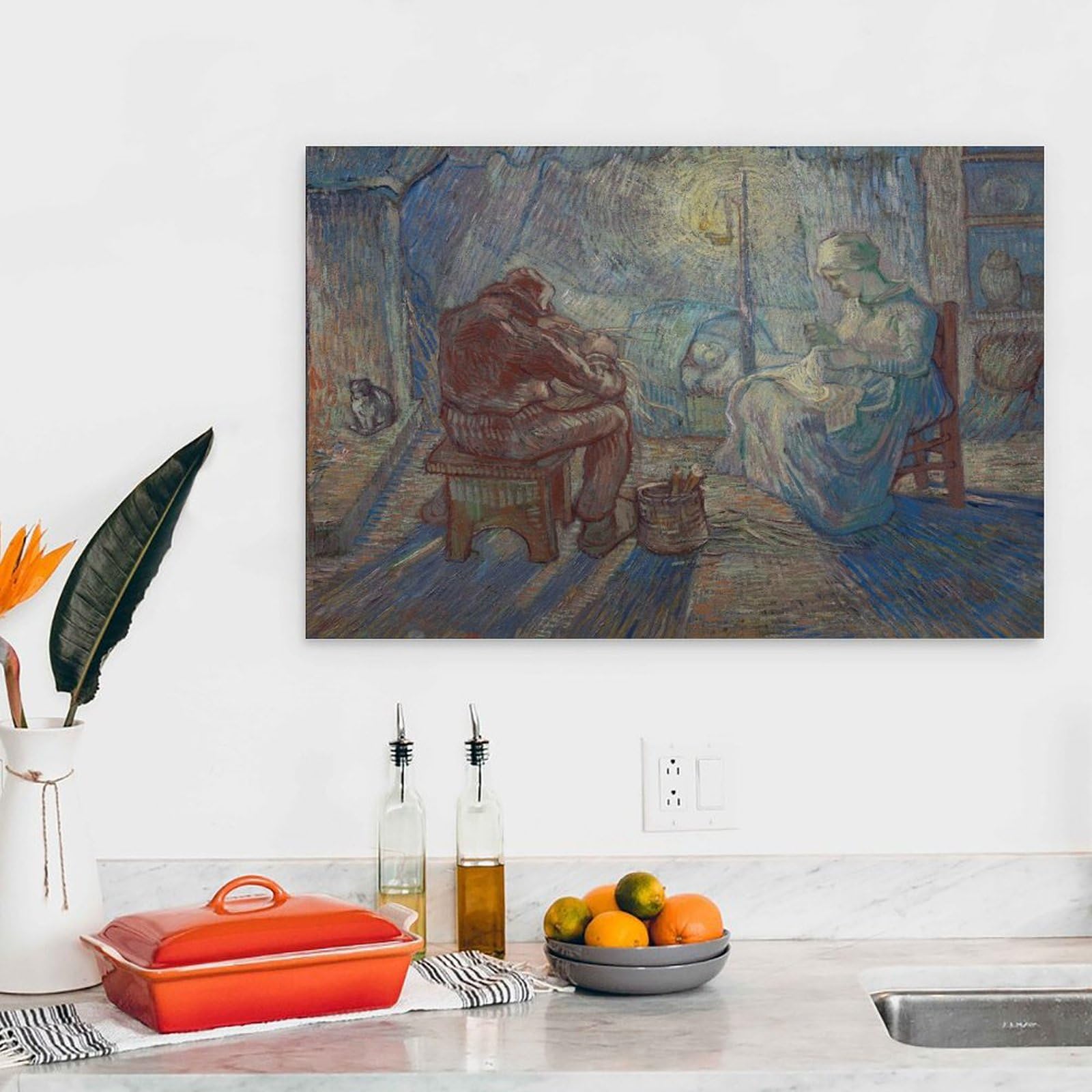 Amazon.co.jp: フィンセント・ファン・ゴッホ 1889年作「夜晚」絵画