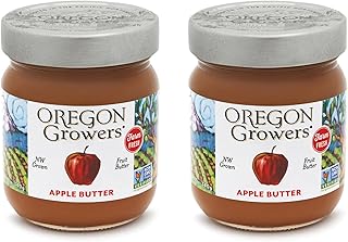 Oregon Growers Apple Butter - Sugar Free Apple Butter Spread, Oregon Apples, Apple Butter No Sugar Added, Fruit Butter, No Preservatives, Non-GMO, All-Natural Apple Spread - 12 Oz (2 Pack)