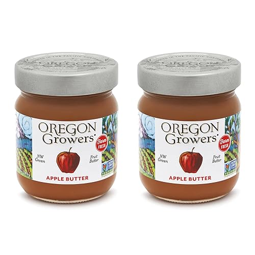 Oregon Growers Mantequilla de manzana, mantequilla de manzana sin azúcar, manzanas de Oregón, mantequilla de manzana sin azúcar añadido, mantequilla