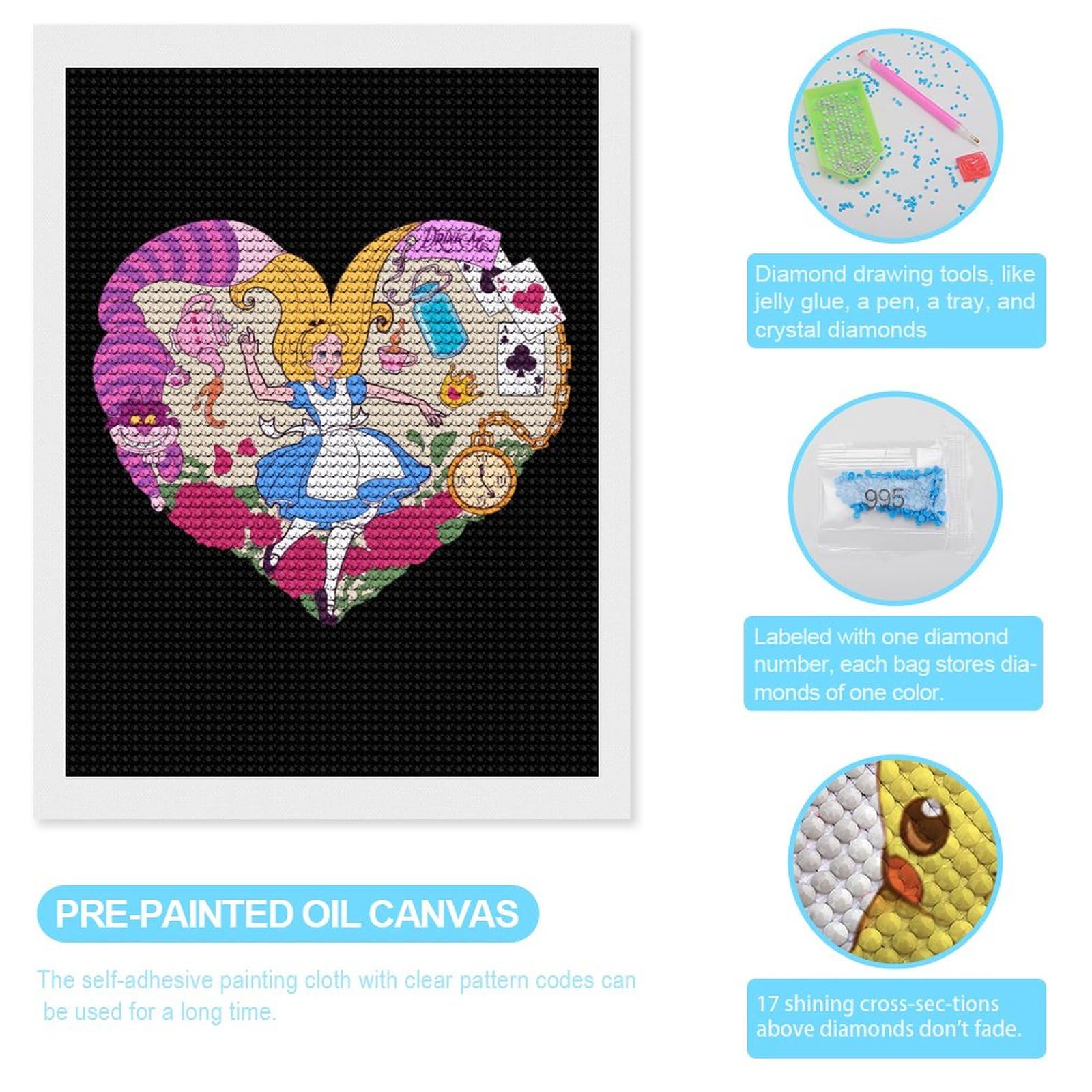 Amazon.co.jp: ダイヤモンドアート 不思議の国のアリス 5D