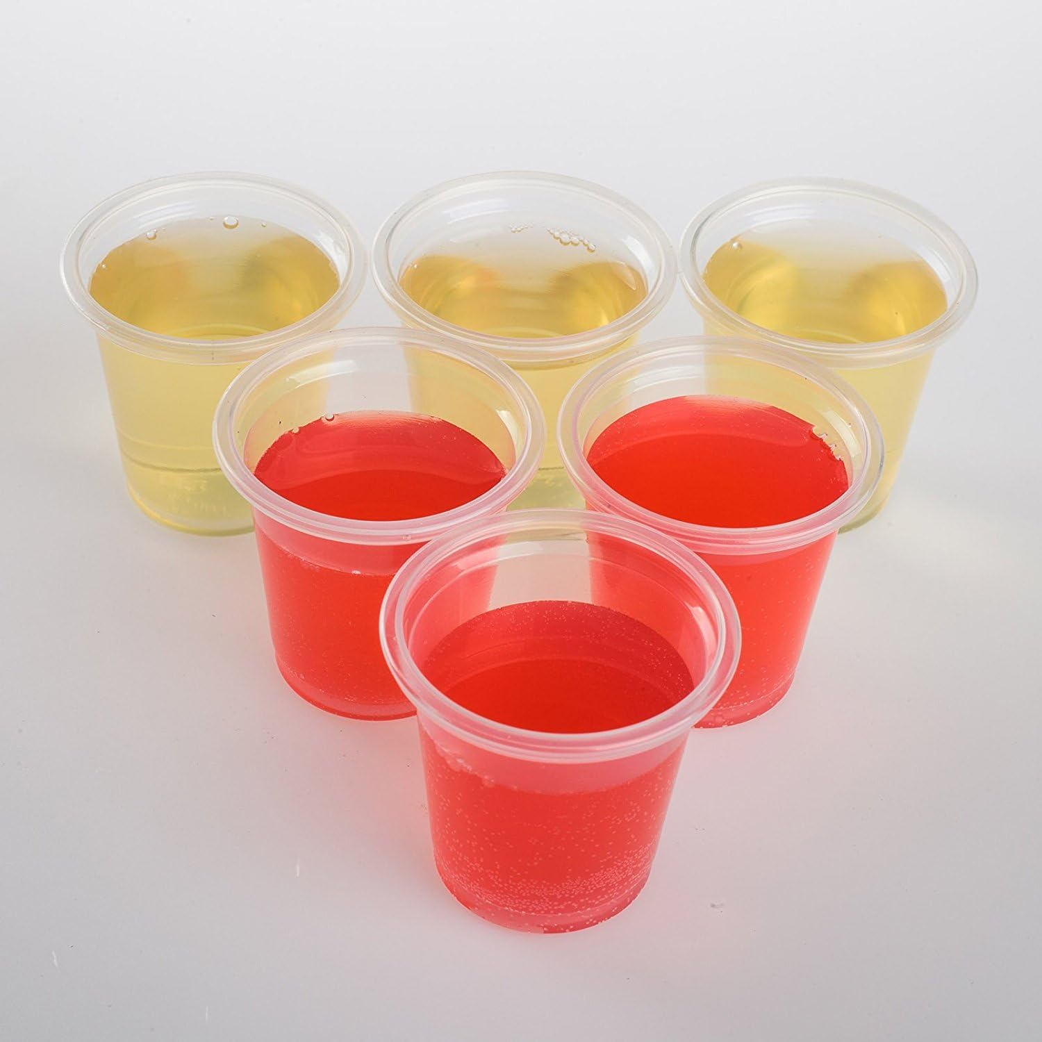 2Ounce Clear Plastic Jello Shot Souffle Cups with Lids GOLDEN APPLE 200 Sets Sampling Cup
