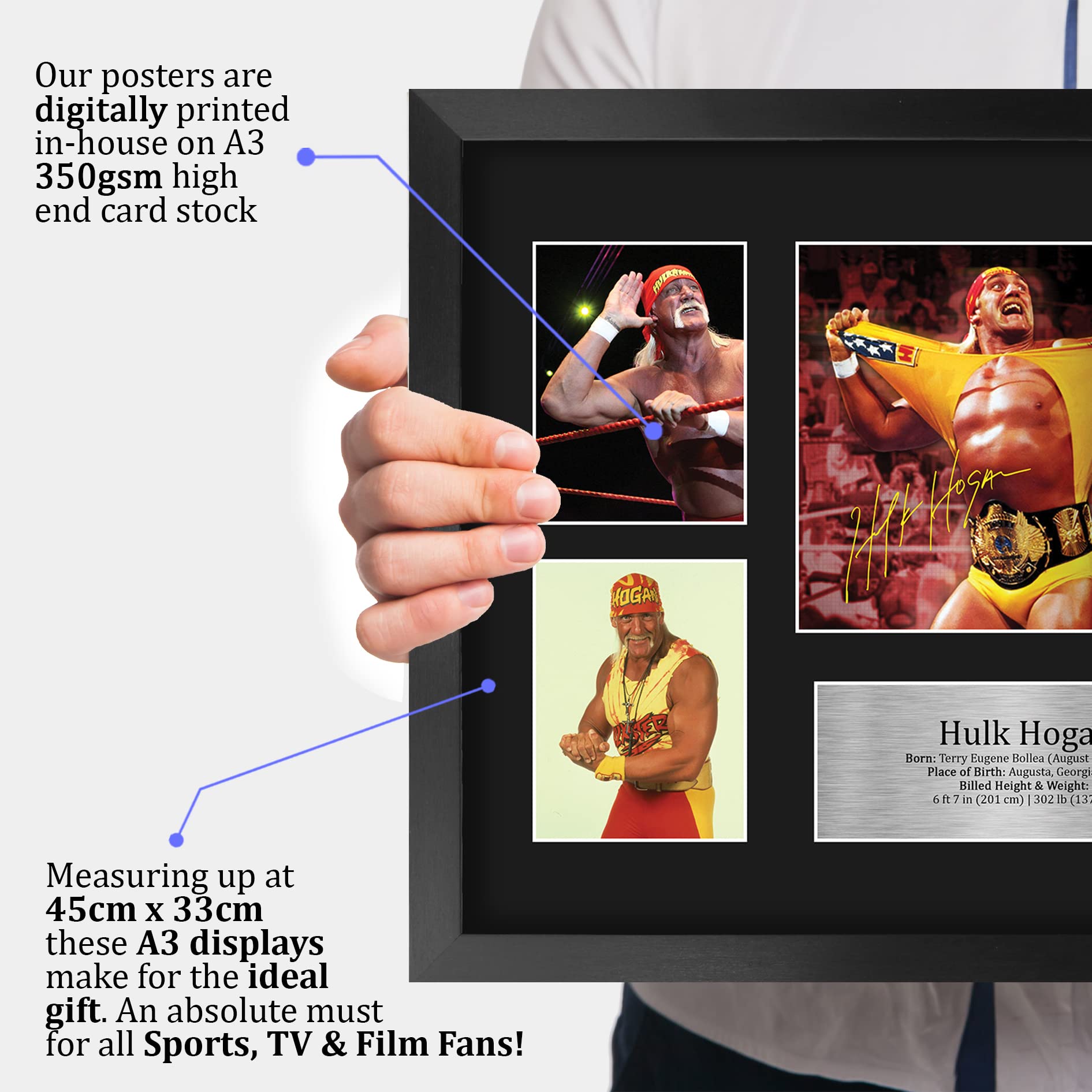 Amazon.co.jp: HWC Trading Hulk Hogan レスリング 40.6 x 30.5 cm (A3