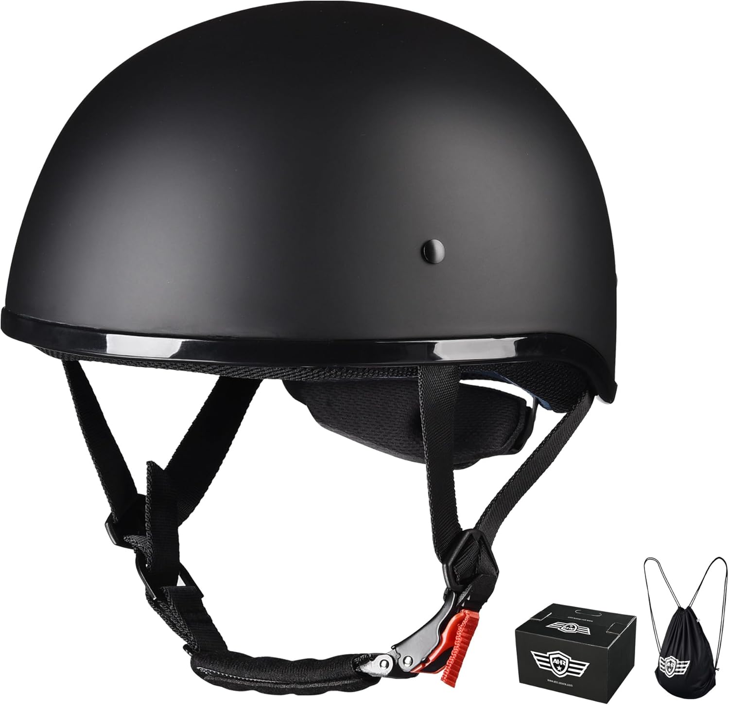 AHR Half Face Motorcycle Helmet DOT Approved Half Helmet for Motorbike Cruiser Chopper, Run-C & Run-D Patriotic Flag AHR Half Face Motorcycle Helmet DOT Approved Half Helmet for Motorbike Cruiser Chopper, Run-C & Run-D Patriotic Flag