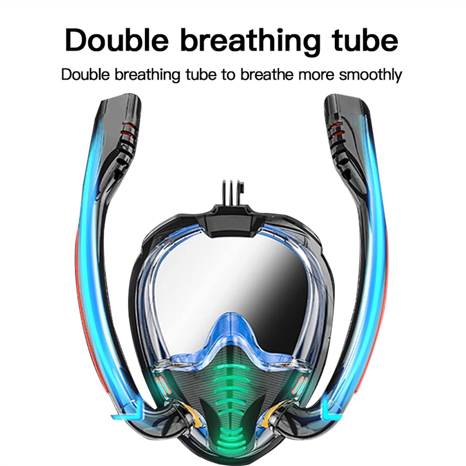 Maschera da Snorkeling Integrale, Maschere da Snorkeling, Maschere da Sub, Maschere da Sub subacquee, antiappannamento, antiperdita, sicure e Impermeabili, per Nuoto, ad