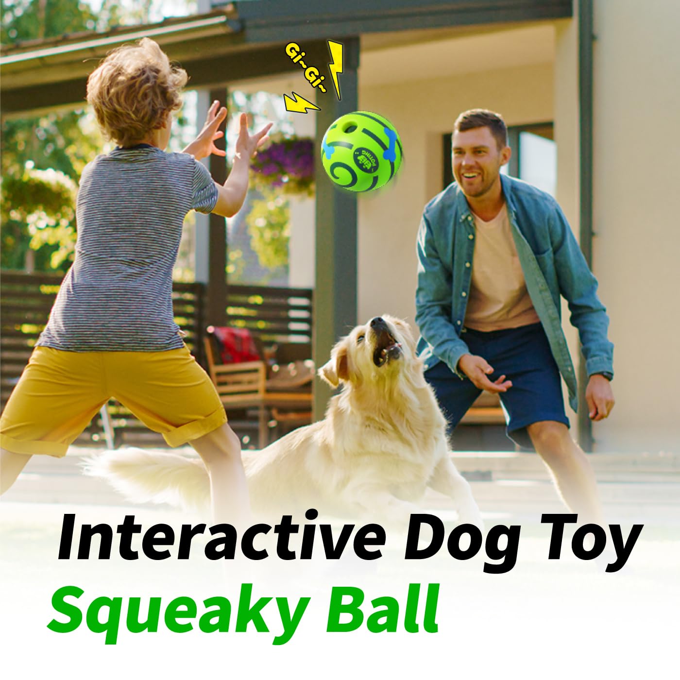 Pelota de risa para perros, 2 unidades, juguetes interactivos para perros, divertido juguete de sonido de risa, juguetes masticables para perros grandes, medianos y pequeños, divertidos sonidos