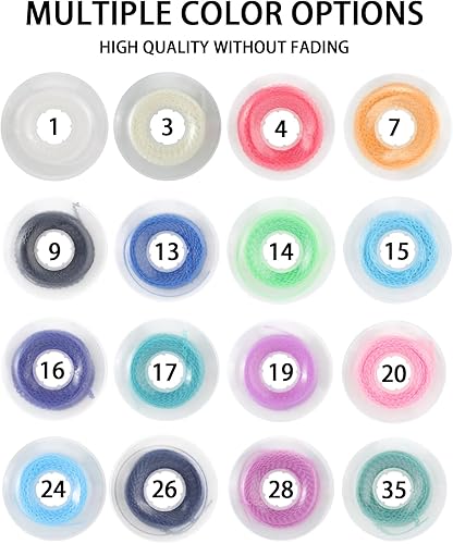 Miniatura 5 de Colorida cadena elástica para ortodoncia dental, 3 tamaños, banda de goma ortográfica (larga, negro 9#)