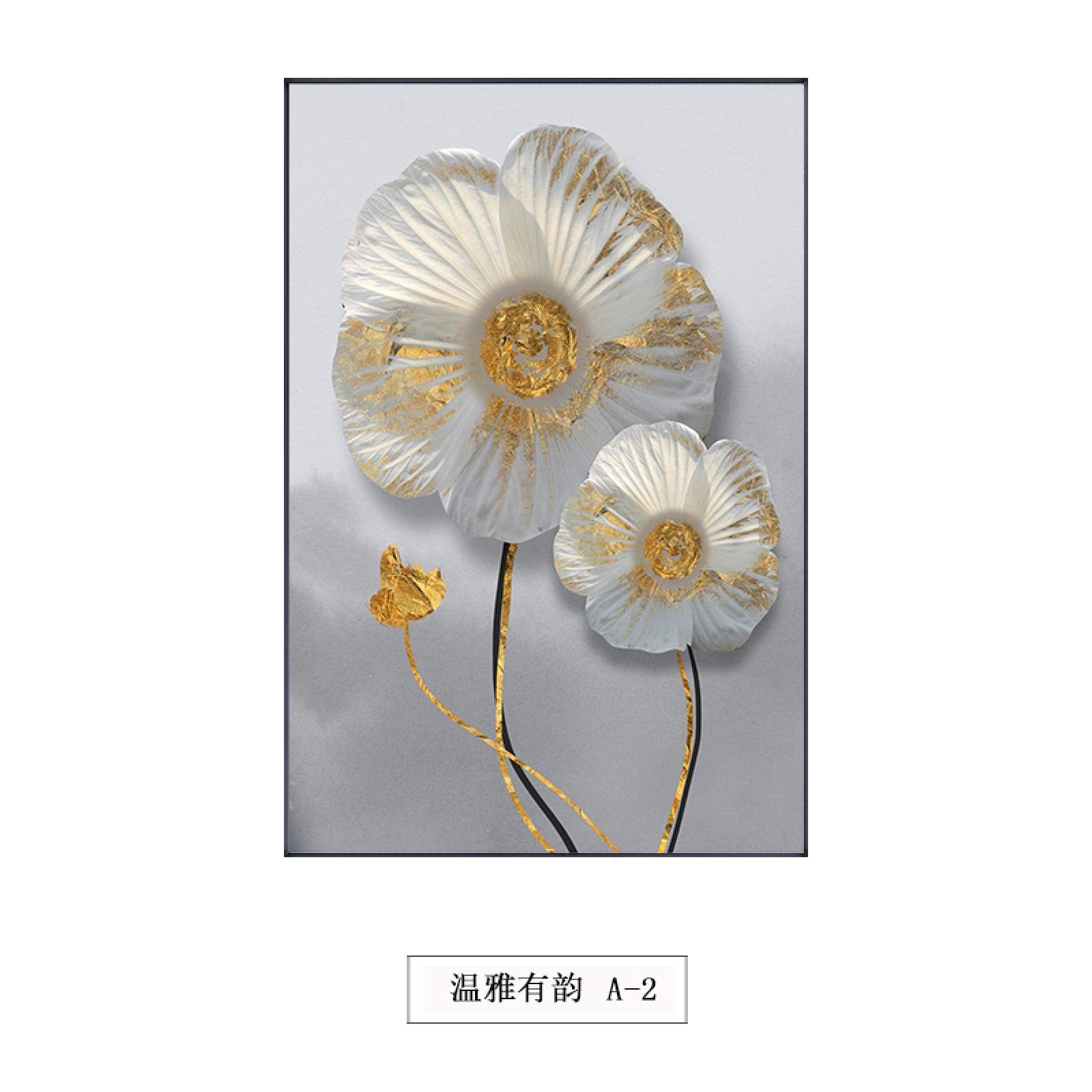 大きな抽象的な花の油絵 オリジナルの抽象アート オレンジ色の蓮の花の
