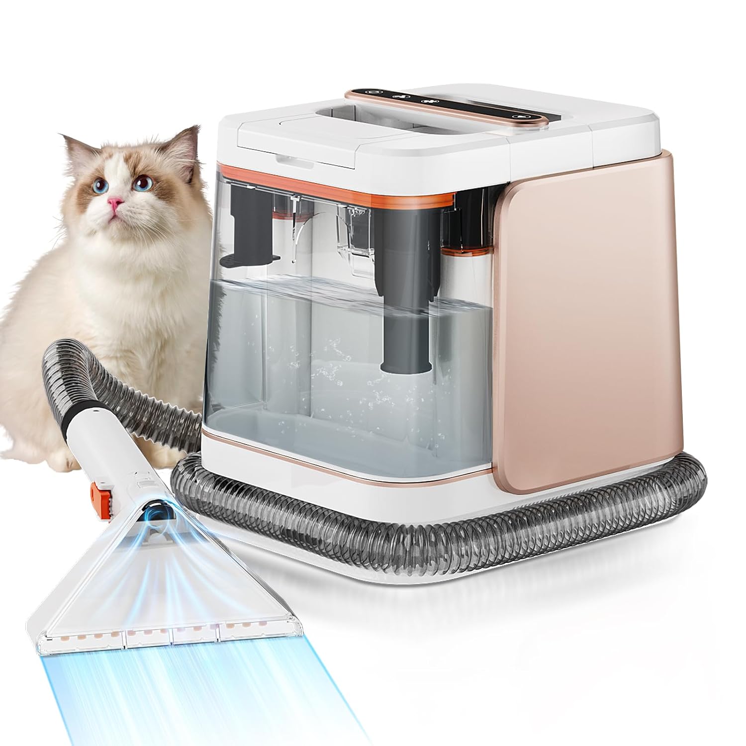 Portable Carpet and Upholstery Cleaner Machine - Multi-Surface Cleaner Couch Rug Shampooer with Powerful Suction Handheld Cleaner for