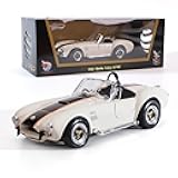 1964 Shelby Cobra 427S/C 1:18 Scale Diecast Model Premium Alloy Sports Cars with Display Case, Working Steering, Best Gift for Men, Dad & Kids 14+ Years Collector's Edition(White)