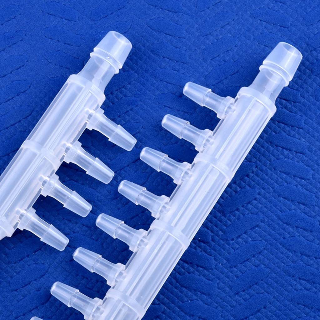 Conector de Manguera de 6 Vías Y 10 Vías, Desviador de Gas Líquido para Tanque de Acuario de Polipropileno de Grado Alimenticio, 1~50 Piezas de Junta de Pagoda para Riego de Jardín/8-4Mm Side
