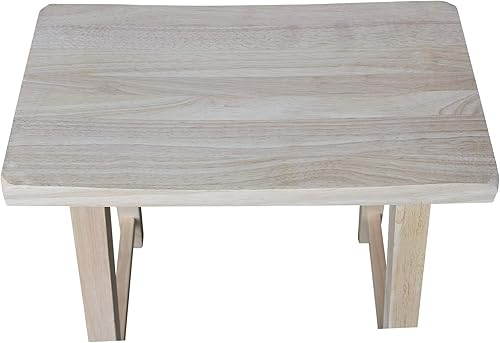 Miniatura 9 de IC International Concepts, Taburete para asiento de sillín-24 pulgadas de alto, madera sólida/real, madera de parawood resistente, Diy, listo para