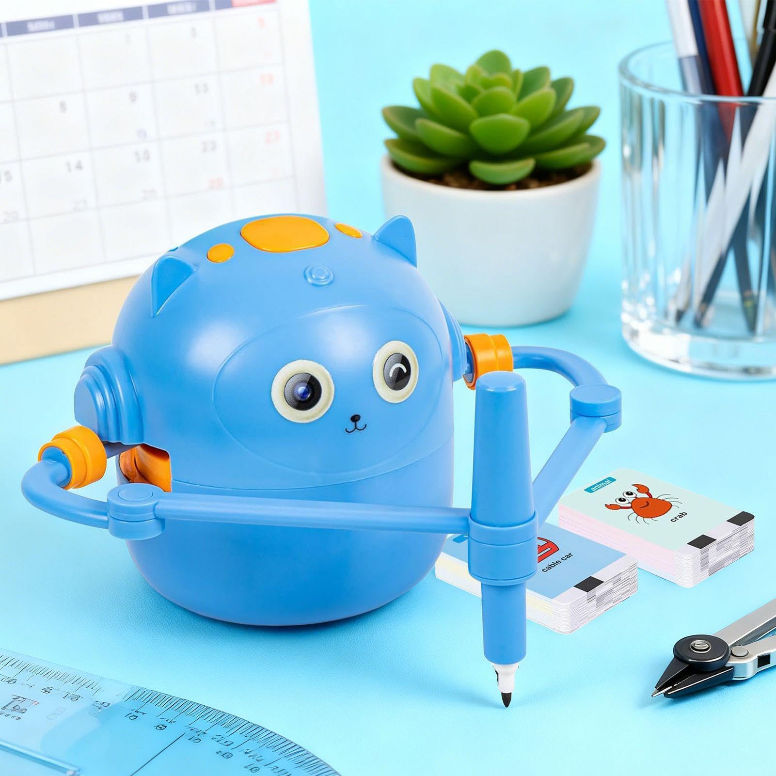 Robot Rysujący dla Dzieci Z 100 Kartami Inteligentna Zabawka Edukacyjna | Maszyna Do Rysowania Zabawka Plastyczna Dla Przedszkolaków Dzieci Rodziny Przyjaciół