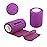 Baisunt 6 Pack 3 Inches Cohesive Bandage Self Adhesive Wrap Elastic Self Adherent Vet Wrap Breathable Self Stick Tape for Wrist, Ankle, Sports, Tatoo Wrap(5 Yards, Purple)