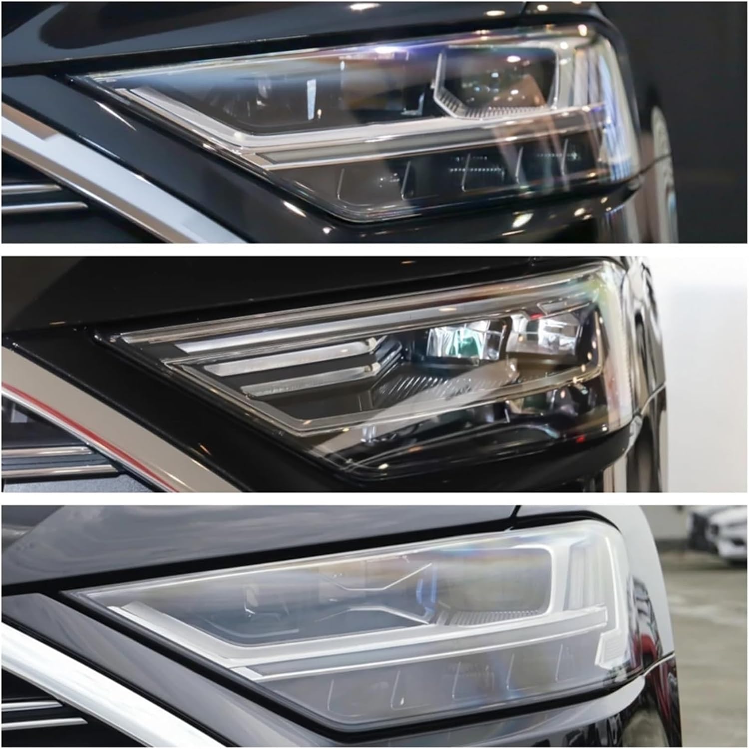 Compatible for Audi A8 A8L S8L D5 2018 2019 2020 2021 2022 Car Front Headlight Cover Headlamp Shell Transparent Lampshade Mask Lens(Left)