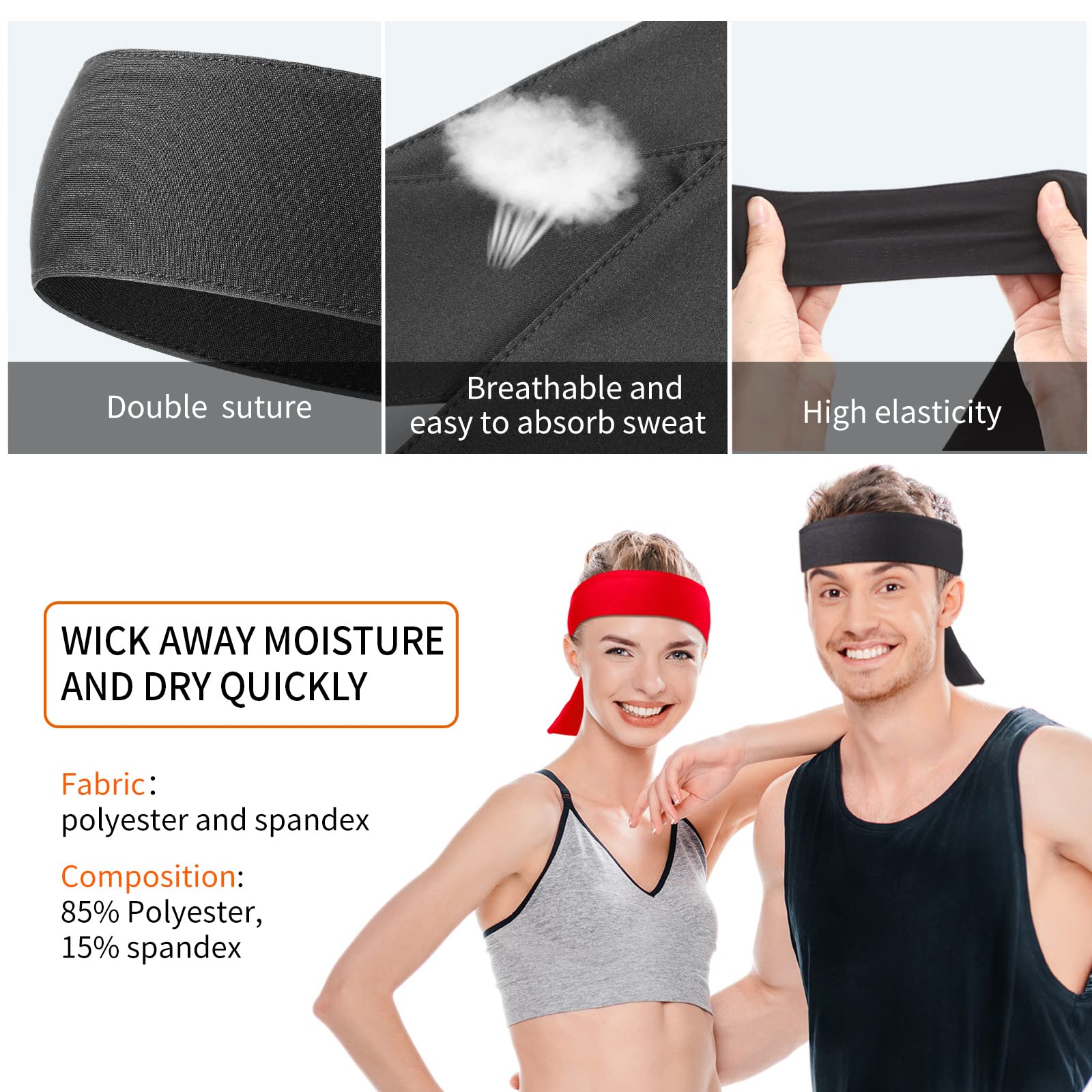 3 Fasce Sportive Per Capelli | Groupon Goods - Foto 6