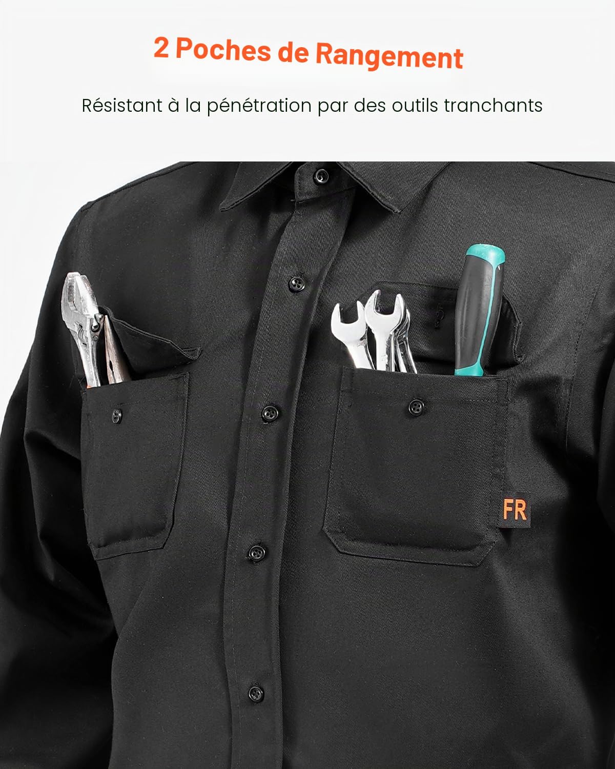 VEVOR Veste de soudage Taille M,L,XL,XXL, Manteau de Protection pour Soudeur
