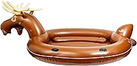Vista 1 de FLOAT-EH Flotador inflable de isla de alce para adultos – Flotador inflable de lago – Flotador de playa es grueso, duradero y diseñado en vinilo