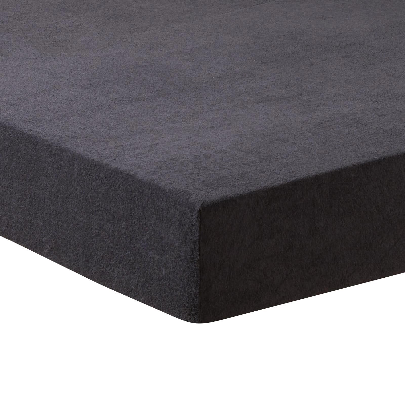 TRAUMSCHLAF Frottee Spannbettlaken Stretch – Weiches, dichtes 180 g/qm Spannbetttuch mit Rundumgummi – ideal für Matratzen bis 30 cm – 140x200-160x200 cm, anthrazit
