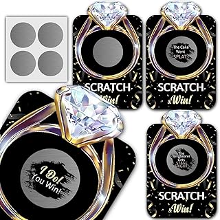 Bridal Shower Scratch Off Game, Wedding Shower Games Ideas for Engagement Party, Funny Bachelorette Party Night Game Scratch Off Cards, 50 Set