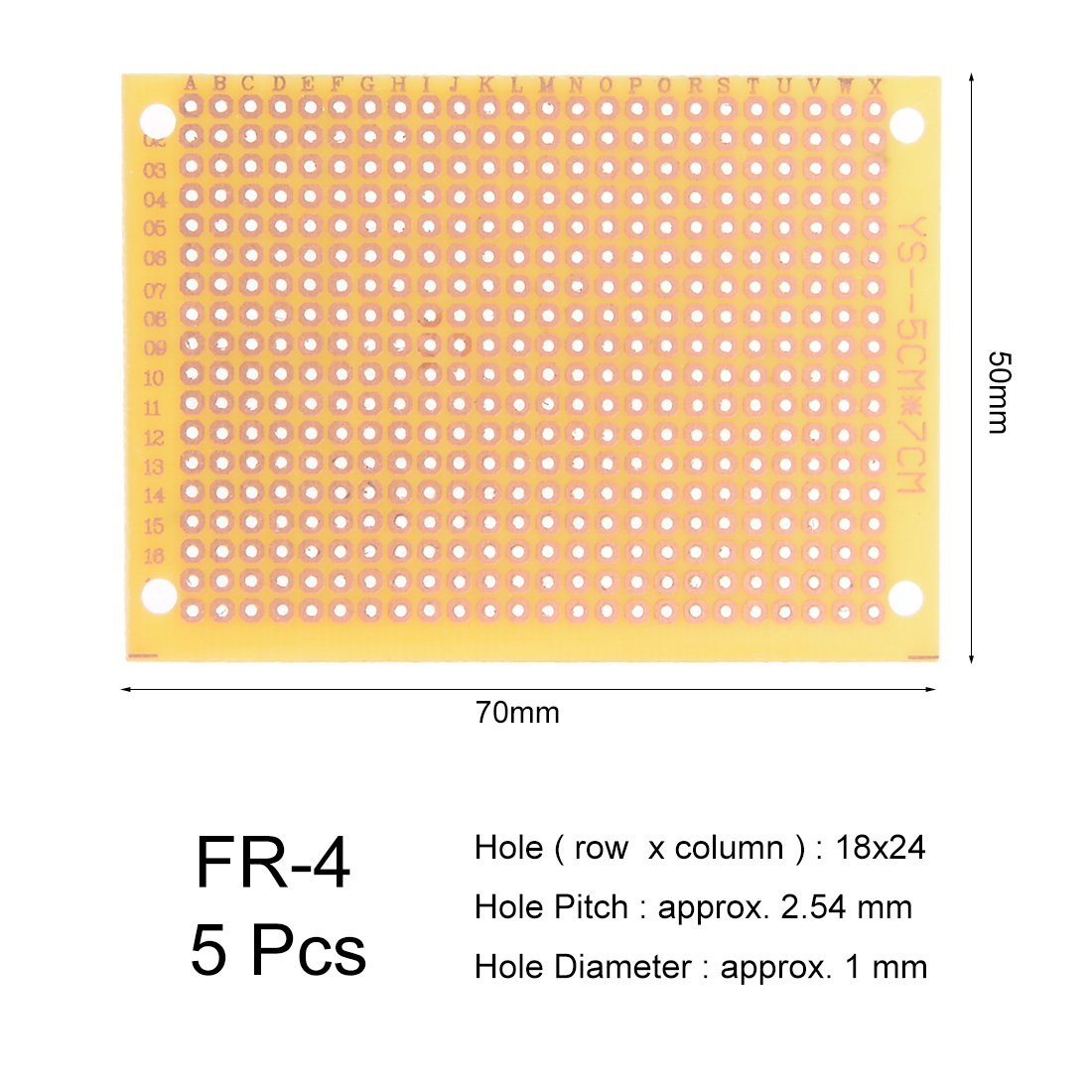 Plaques PCB Prototype 10x15cm Sourcing Map | Carte Circuit Imprimé Simple Face - Lot De 5