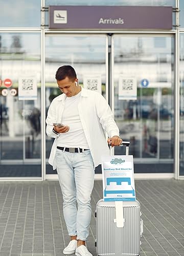 Miniatura 8 de 1 unidad Sábanas desechables de alta calidad para viajes (hotel, viaje de negocios, crucero, AirBnB, camping, cabaña). Sábanas desechables de viaje