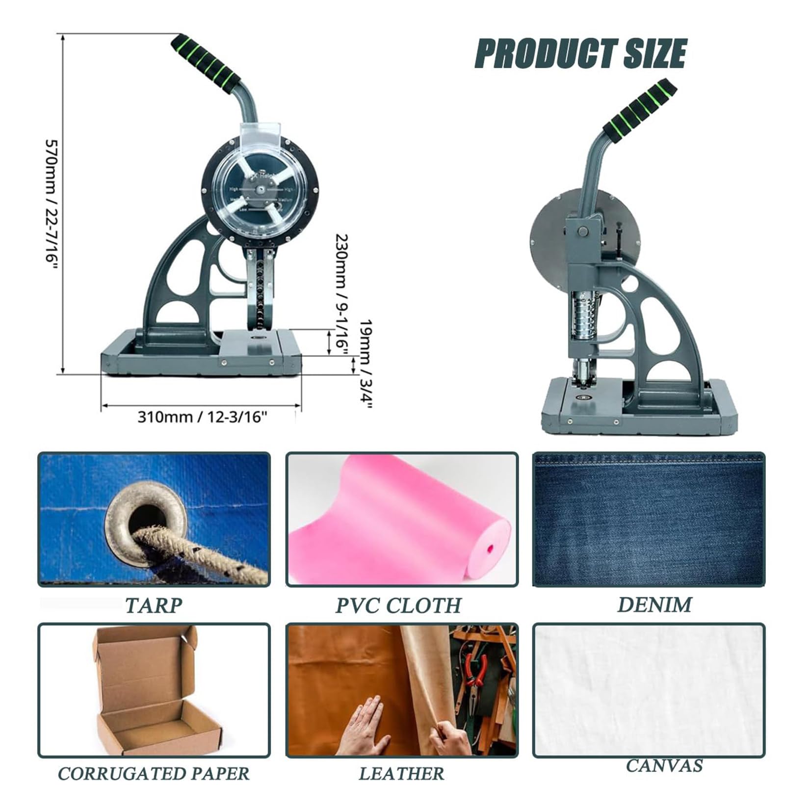 Macchina Semiautomatica per L'applicazione di Occhielli, Pressa per Bottoni 6mm | Attrezzatura Punzonatura Occhielli, Punzonatrice Cuoio E Macchina Per Produzione Di Insegne, Macchina Per Stampa Su Tessuto