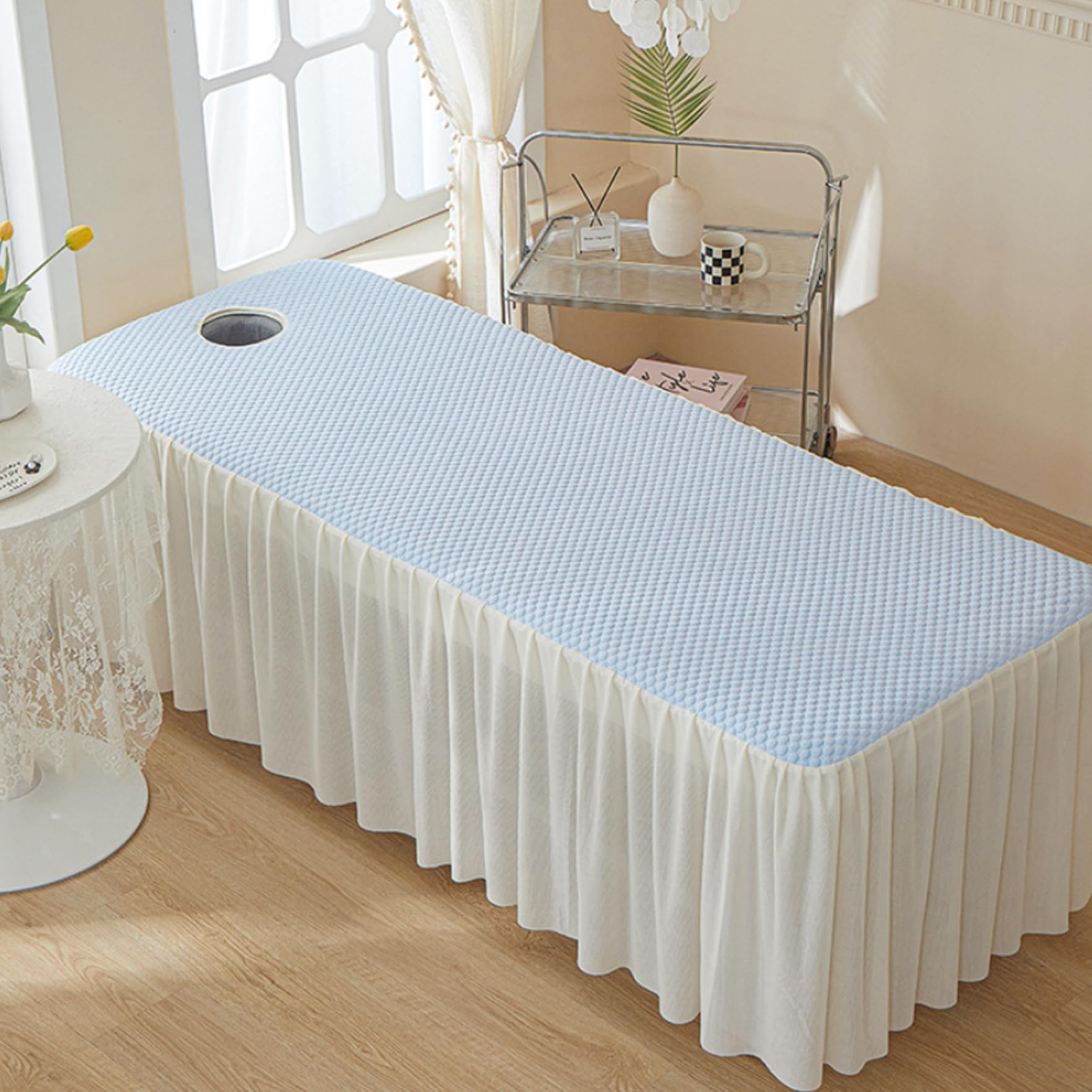 Falda de Mesa de Masaje, Funda de Cama de Masaje Transpirable de 27, 6x72, 8 Pulgadas