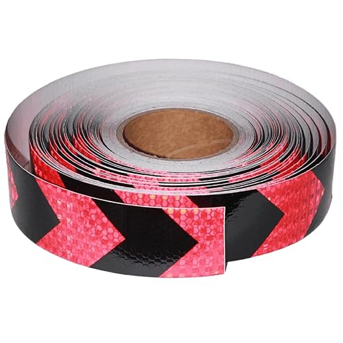 Miniatura 10 de tuyrchu Cinta reflectante fluorescente amarilla y negra de 2 pulgadas x 66 pies para automóviles, reflector de flechas autoadhesivas, impermeable,