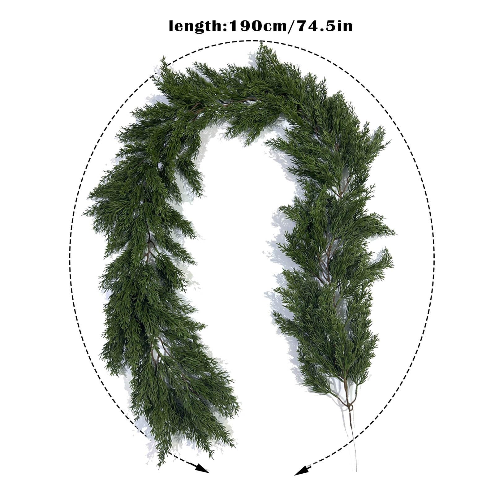 Guirlande De Noël En Cèdre, Guirlande En Cèdre Au Toucher Réaliste