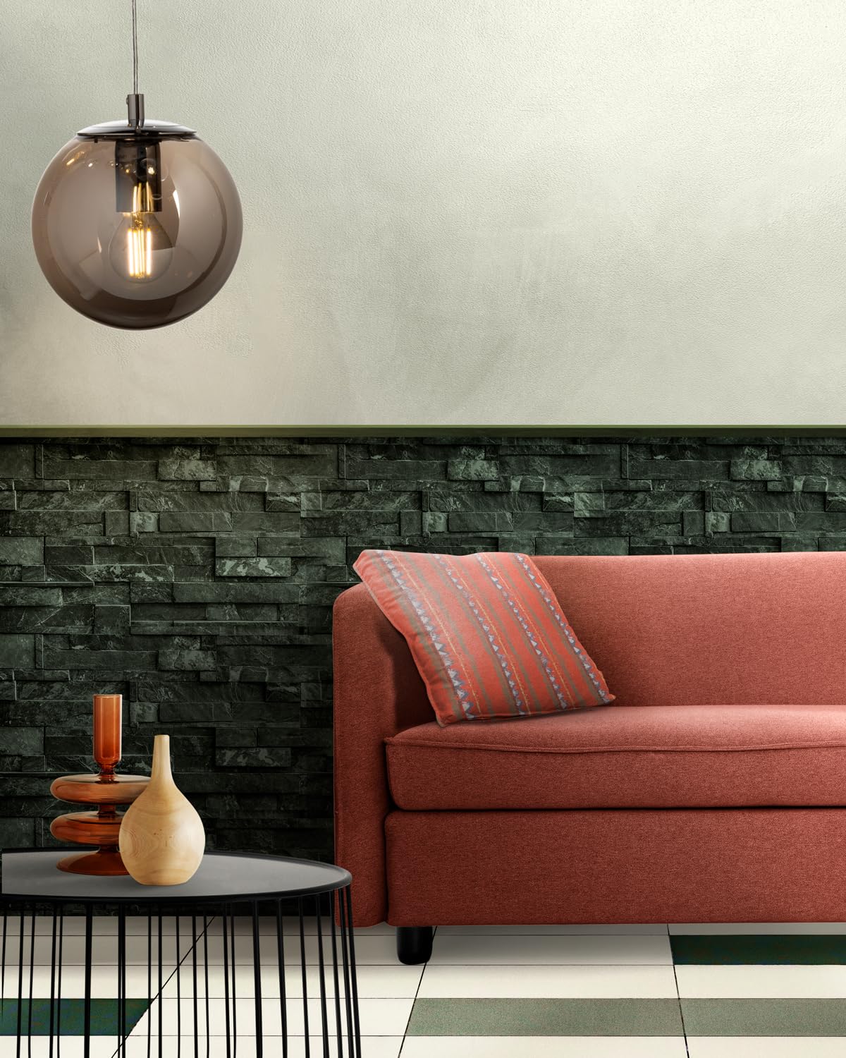 LEOLUX Gaia | Lampadario Cameretta, Soggiorno, Camera Da Letto. Con Altezza Regolabile E Facile Da Montare Al Soffitto. Lampadario A Sospensione Moderno Con Vetro Fumè