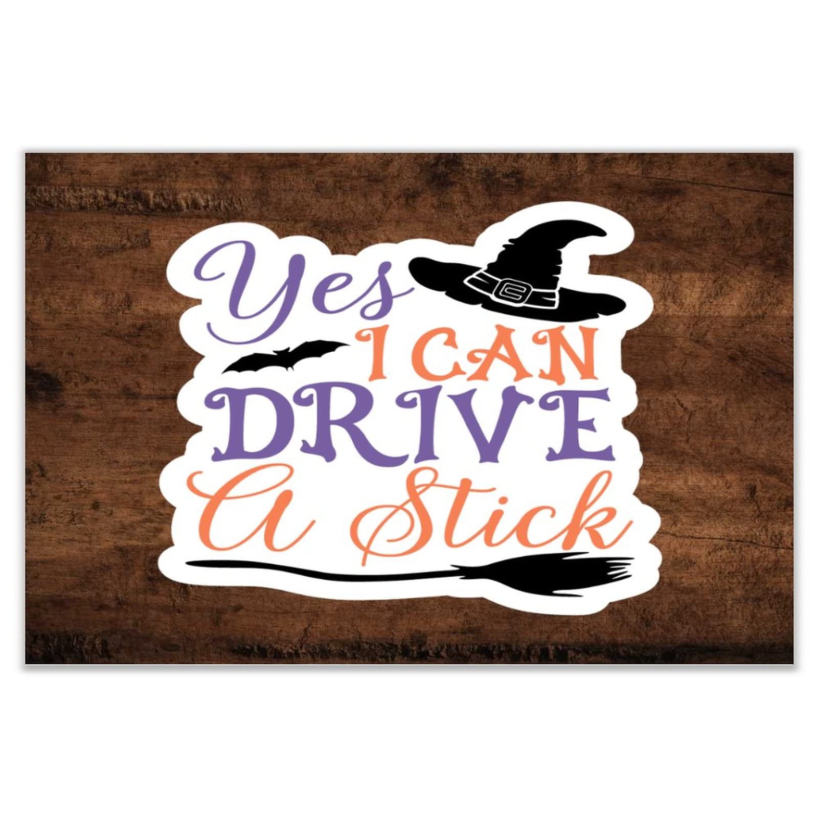 Panneau en bois rustique Yes I Can Drive A Stick 30x45cm décoration murale de toilettes
