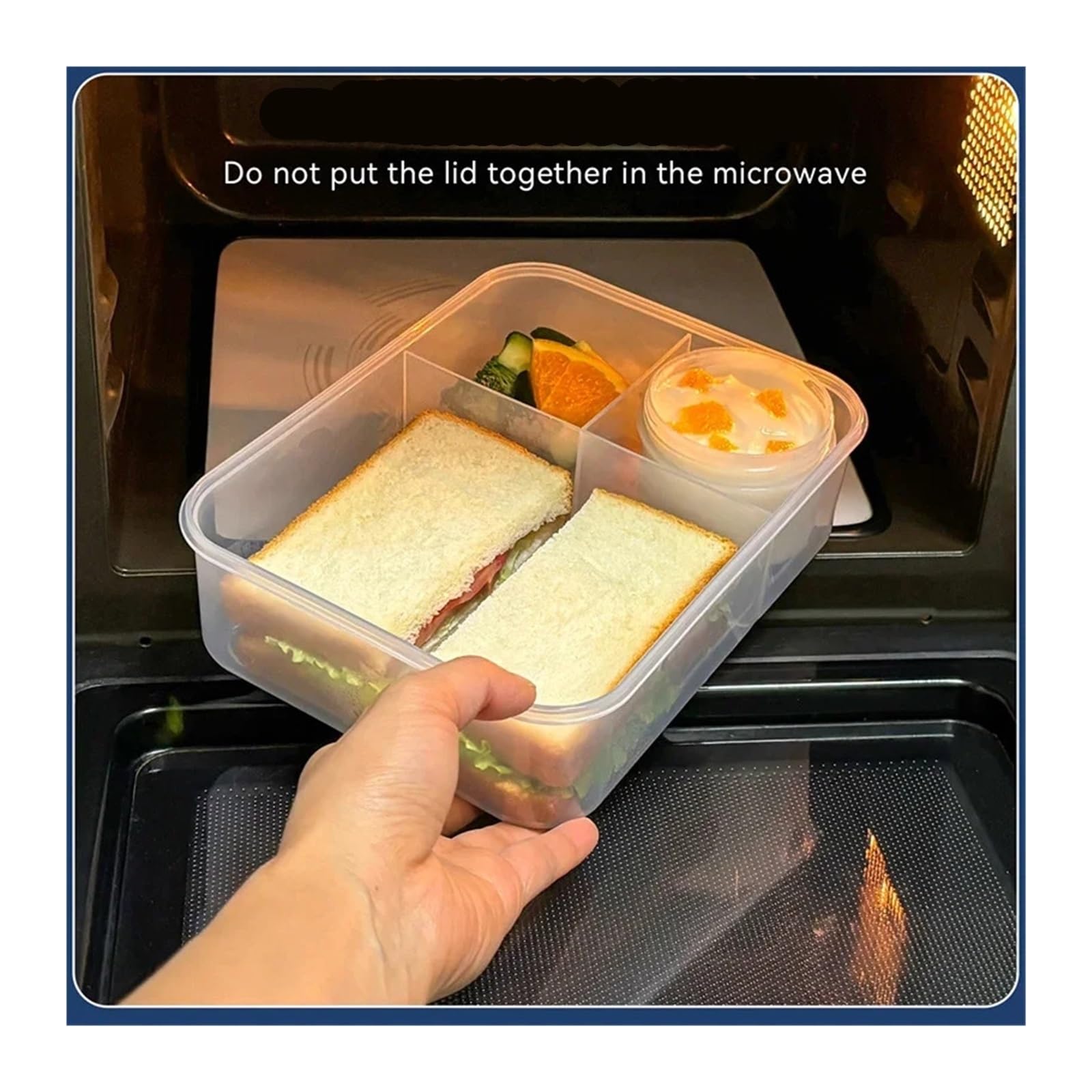 Genérico Microondas plásticas de mantenimiento fresco del bocadillo la oficina Bento fiambrera compartimentada doble 1600ml(Pink)
