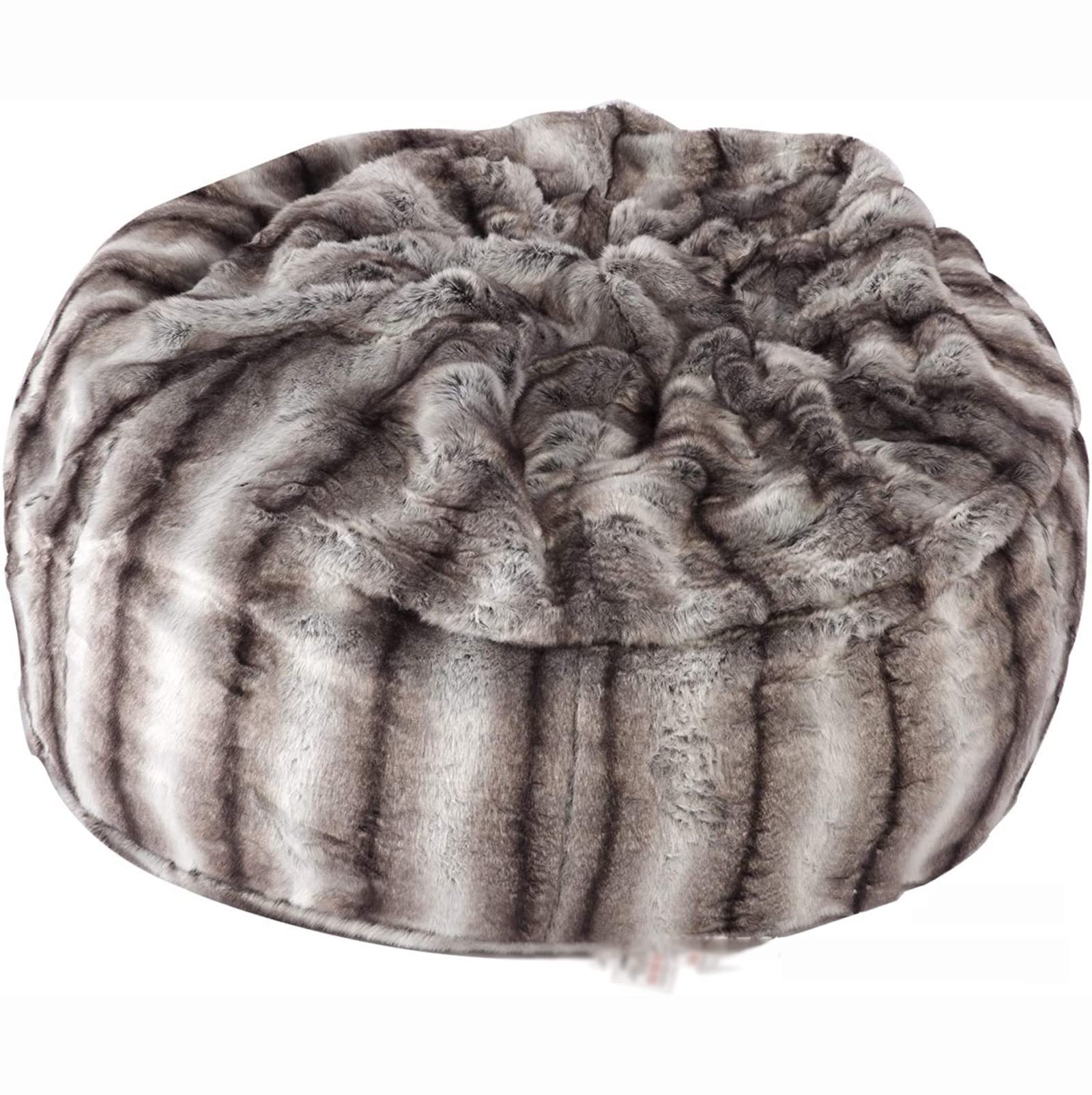 Bean Bag Chair Cover Only, Giant Fur Bean Bag Cover No Filler Giant Soft Fluffy Lazy Sofa Bean Bag Cover for Used to Store Home or Plush Toys,Brown