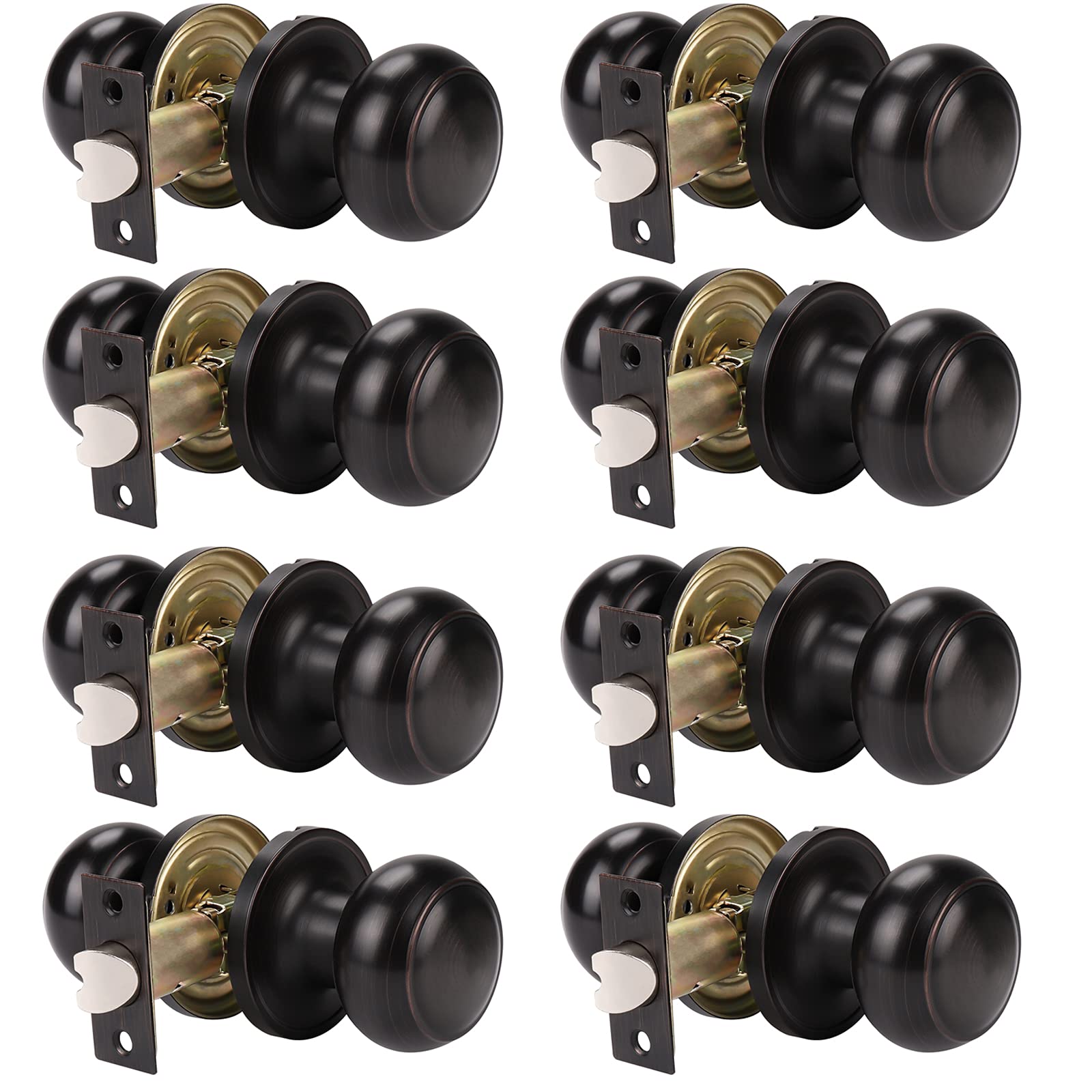 Probrico Passage Door Knobs - Keyless Black -24 Probrico Passage Door Knobs - Keyless Black -24